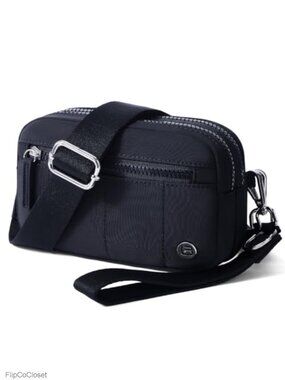 Small Nylon Crossbody Bag RFID Wristlet Wallet 2-in-1 Travel Purse
